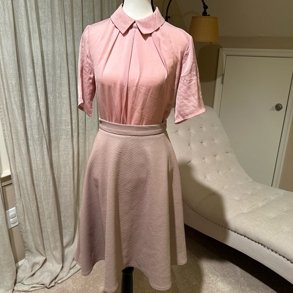 Beige midi skirt size S